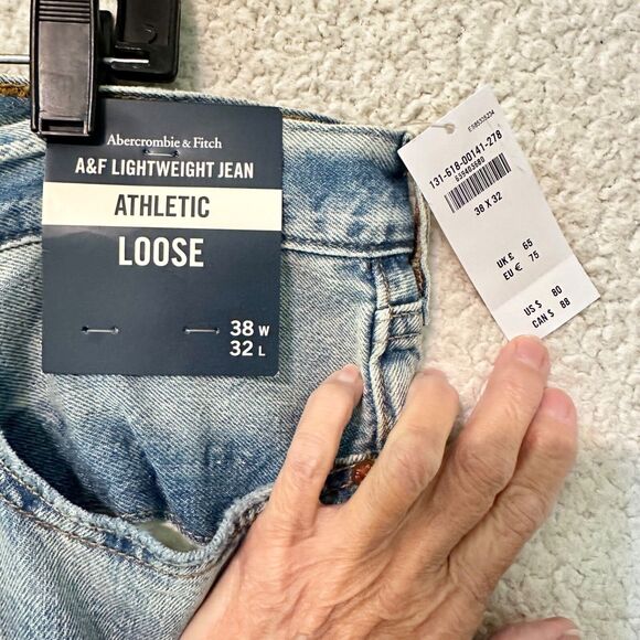 Abercrombie & Fitch Lightweight Jean Athletic‎ Loose 38X32 - Picture 5 of 16